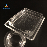 High quality customized shape and color mold pressed glass cover or dome