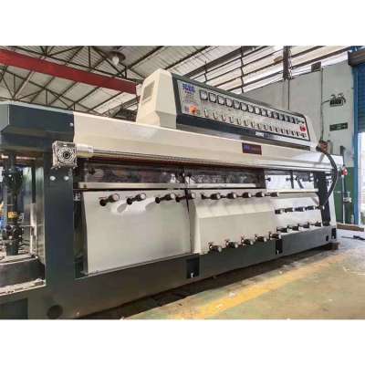 Horizontal glass edge grinding and polishing machine